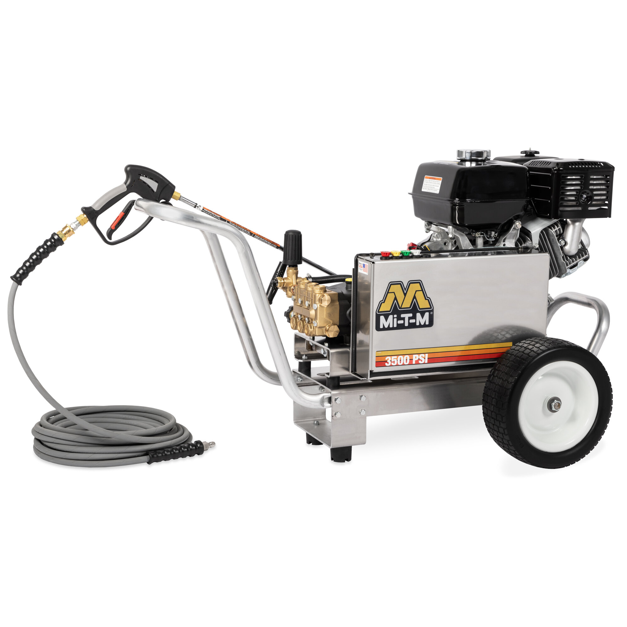Mi-T-M CBA Aluminum Series Gasoline Belt Drive Cold Water Industrial Pressure Washer — 3,500 PSI, 4 GPM, Model# CBA-3504-1MGH